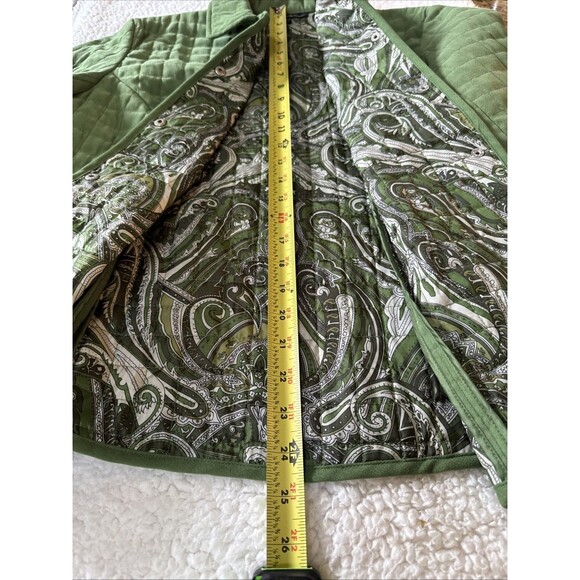 Briggs New York Light Green Lightweight Quilted Long Sleeve Jacket Size 14 - Picture 6 of 10